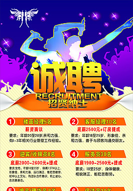 KTV招聘海報(bào)