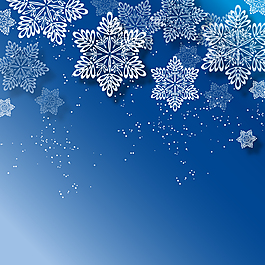 藍(lán)色背景雪花系列