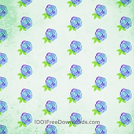 水彩矢量花卉圖案