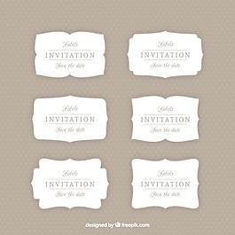 一套老式婚禮貼