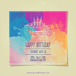 生日蛋糕與蠟燭邀請