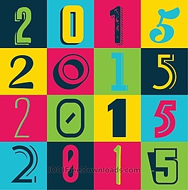 多彩2015新年海報(bào)背景