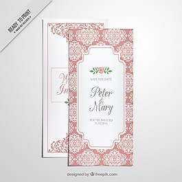 維多利亞裝飾婚禮卡