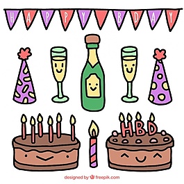 生日慶典的美麗元素