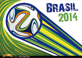 巴西2014球抛条纹