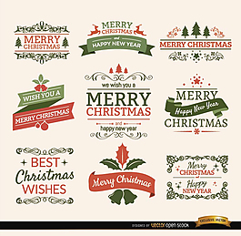 圣誕絲帶和標(biāo)簽