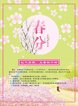 二十四節(jié)氣之春分模板