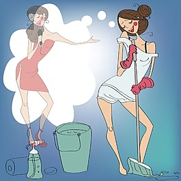 打掃衛(wèi)生的女人