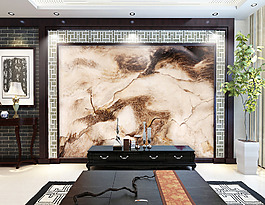 現代簡約時尚背景墻設計素材