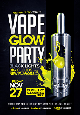 VAPE輝光傳單模板