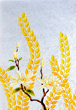 金色花朵玄關(guān)