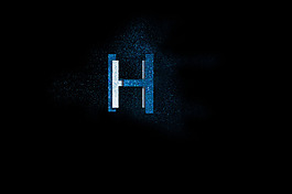 H h 字母 字效 發光字