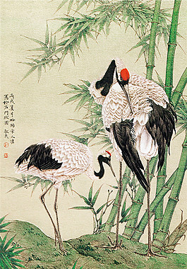 竹報平安玄關畫