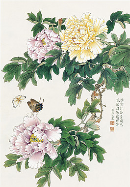 牡丹花開富貴玄關(guān)圖