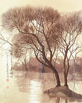樹(shù)木倒影玄關(guān)