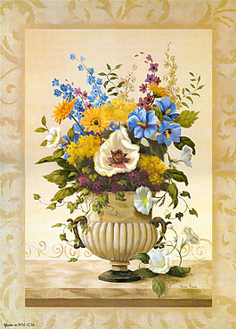 花朵盆景玄關圖