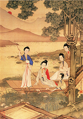 劃船的女人玄關圖