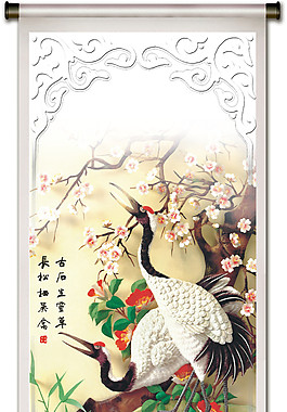白鶴裝飾畫