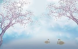 桃花电视背景图