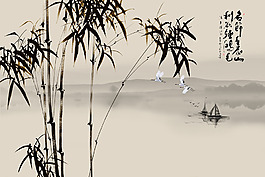 竹子背景墻