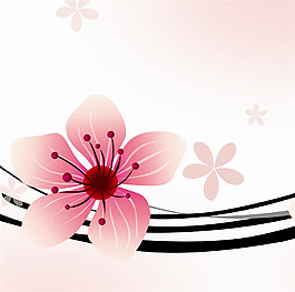 粉色花朵裝飾畫