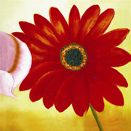 紅色菊花裝飾畫(huà)