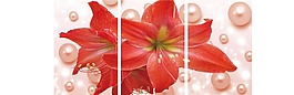 百合花珍珠裝飾畫