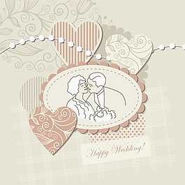 結(jié)婚標(biāo)簽背景4