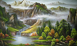 大山風(fēng)景裝修背景