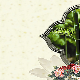 花朵竹子裝飾畫