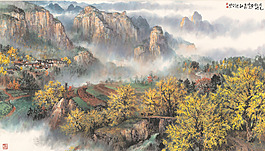 大山風(fēng)景裝飾墻