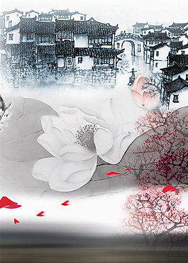 花朵風(fēng)景裝飾畫