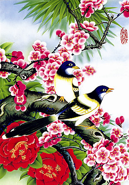 鸟语花香装饰画