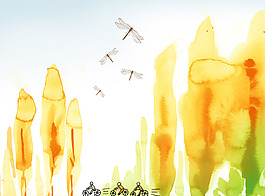 簡約水彩畫裝飾墻