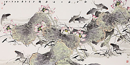水墨風(fēng)格背景裝飾畫