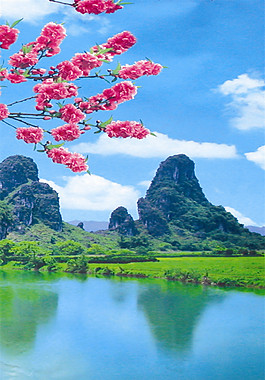 花朵風(fēng)景裝飾畫