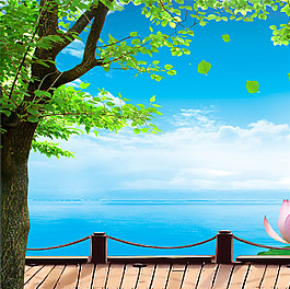 海邊風(fēng)景裝飾畫