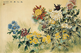 古典中式風(fēng)格花卉裝飾畫