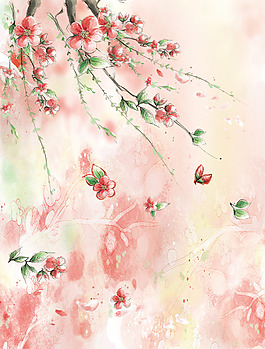中式花卉背景墻