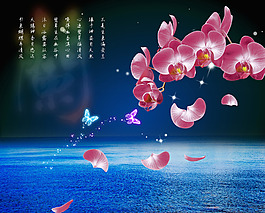 花卉裝飾元素背景墻