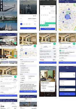 旅行應用界面移動手機APP界面UI