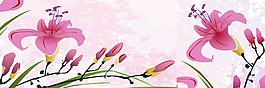 百合花装饰画设计