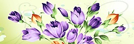 紫色花束装饰画