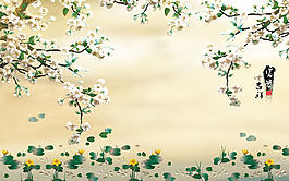 中國(guó)風(fēng)psd裝飾畫(huà)
