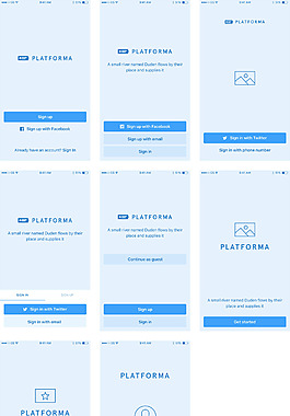 Platforma 引導頁線框