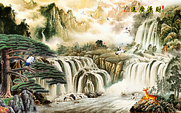 中式山水風(fēng)光裝飾畫(huà)