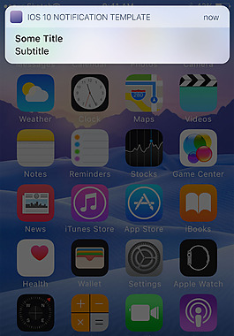 iOS10通知模版移動手機APP界面UI