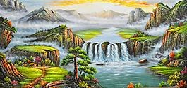 山水裝飾畫