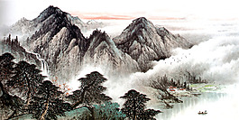 山水裝飾畫