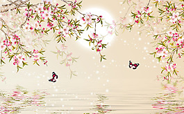 花卉裝飾背景墻